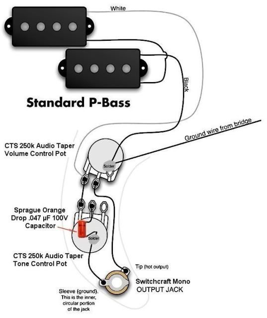 squier p bass wiring diagram
