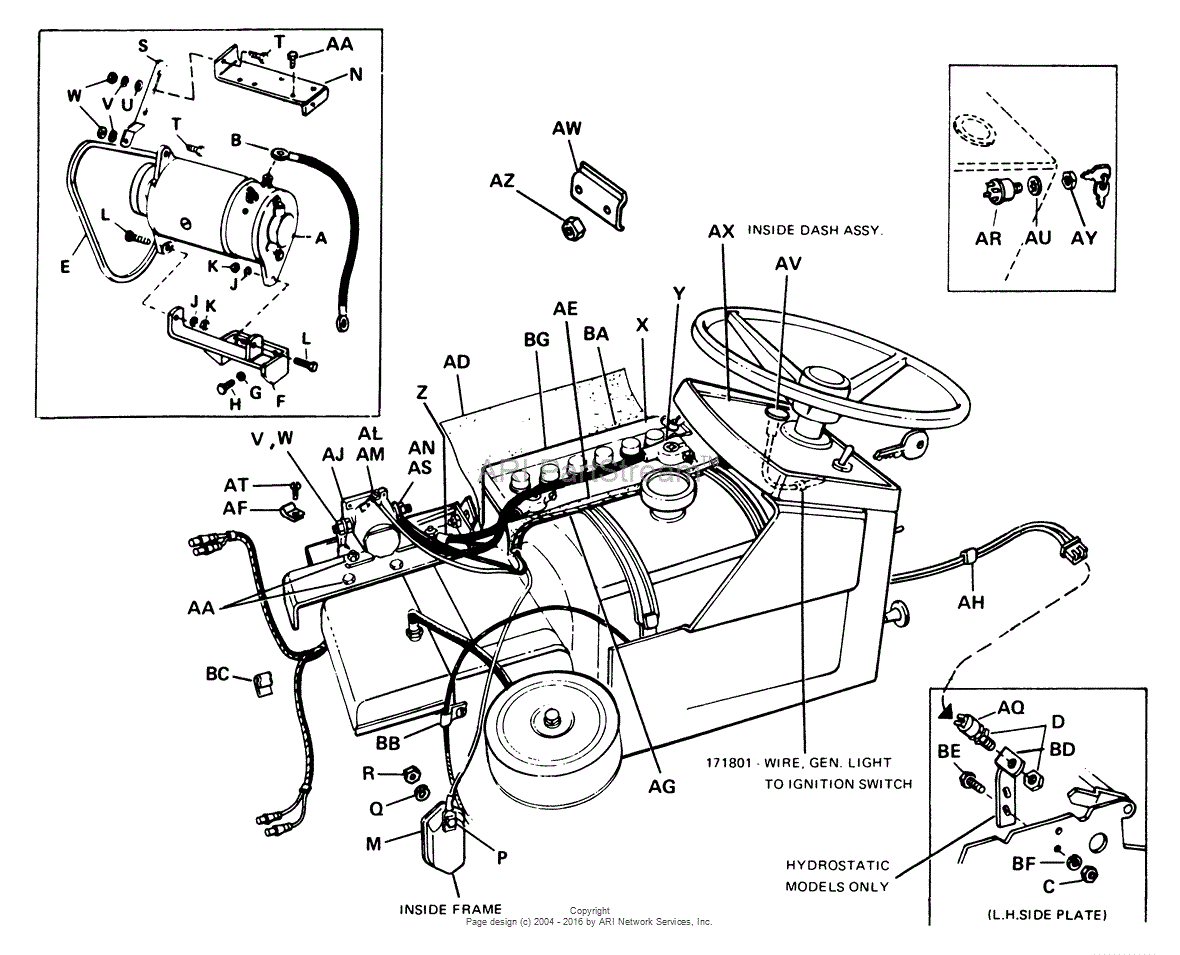 starter generator wiring diagram for simplicity landlord 101