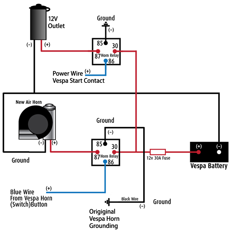 Air Horn Wiring Diagram With Relay from schematron.org