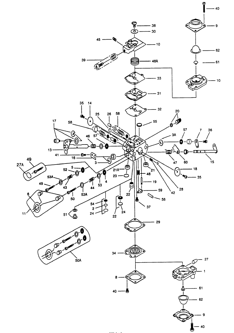 stihl 009 carburetor diagram
