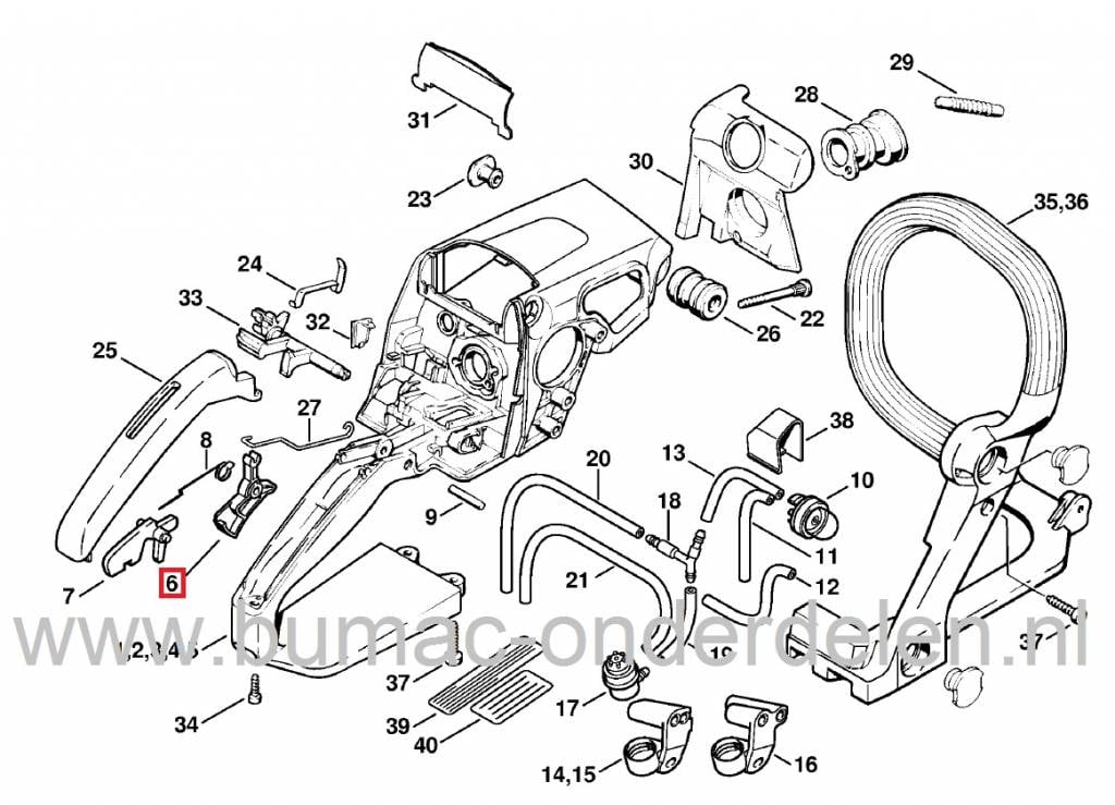 stihl 023 chainsaw parts diagram