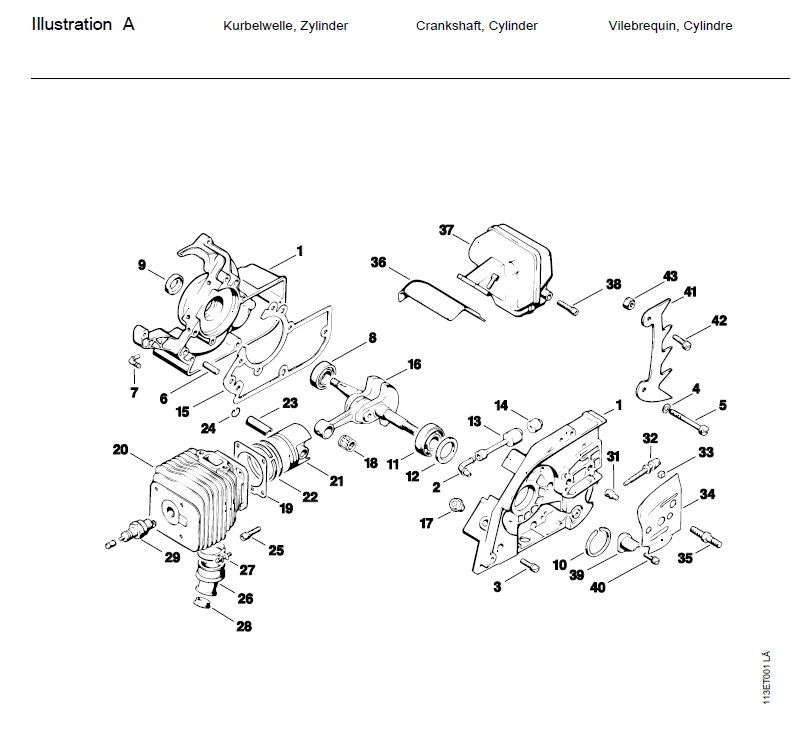 stihl 026 pro chainsaw parts diagram