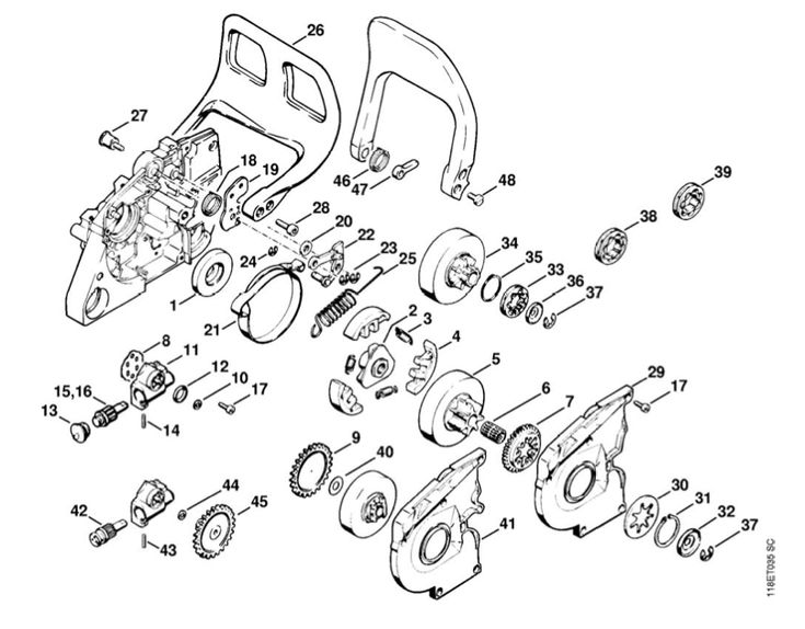 stihl 026 pro chainsaw parts diagram