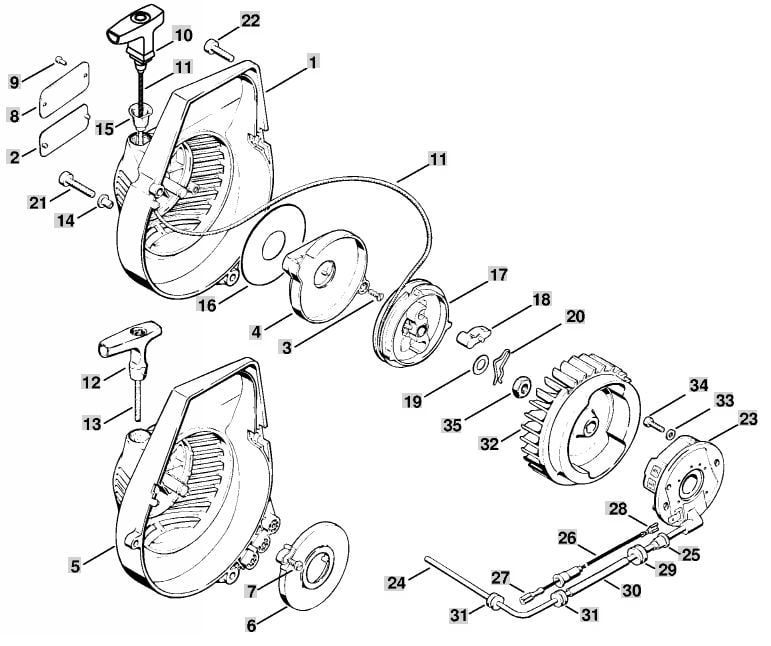 stihl 029 super parts diagram