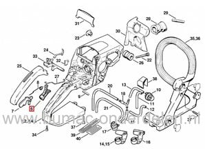 stihl 039 chainsaw parts diagram