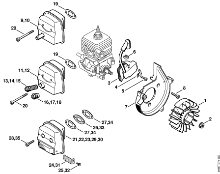 stihl bg72 parts diagram