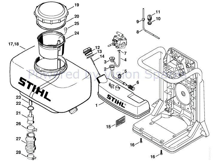 stihl br 420 parts diagram