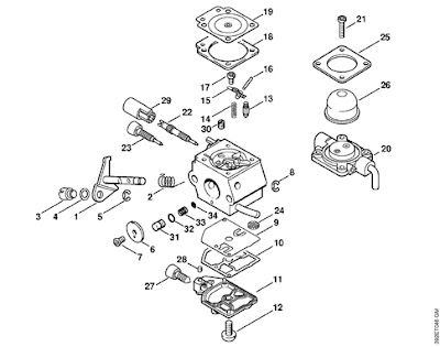 stihl br 600 carburetor diagram