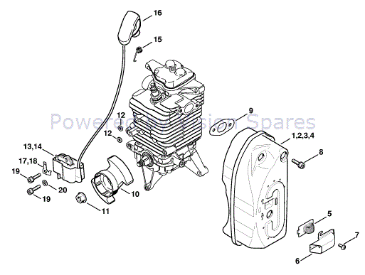 stihl br 600 parts diagram