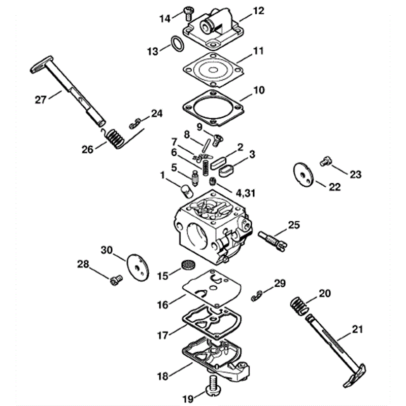 stihl chainsaw ms170 parts diagram