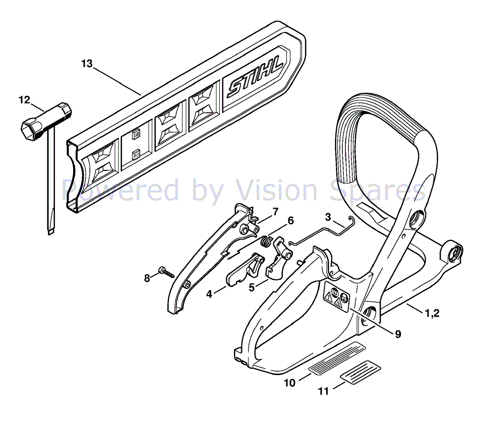 stihl chainsaw ms170 parts diagram