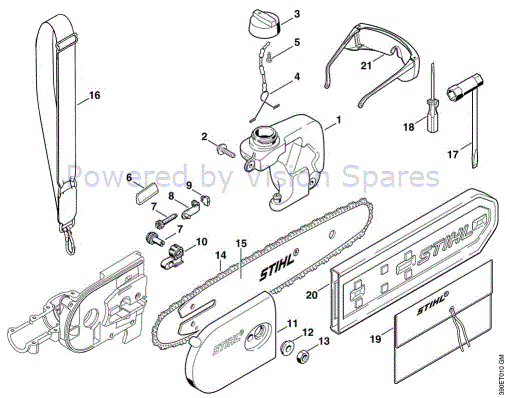 stihl ht75 pole saw parts diagram