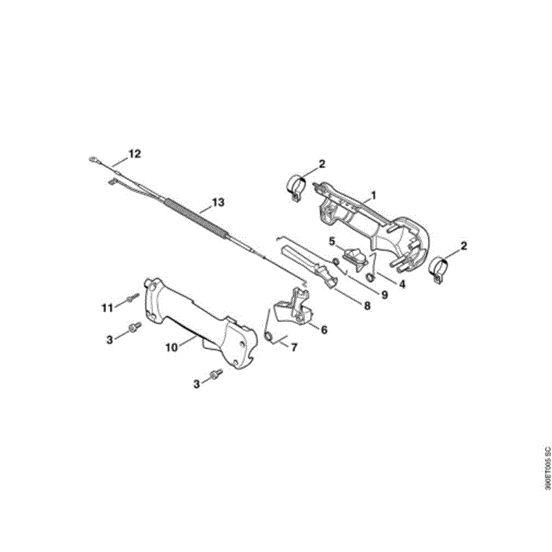 stihl ht75 pole saw parts diagram