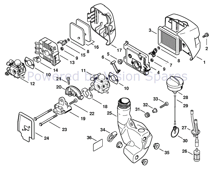 stihl mm55 parts diagram
