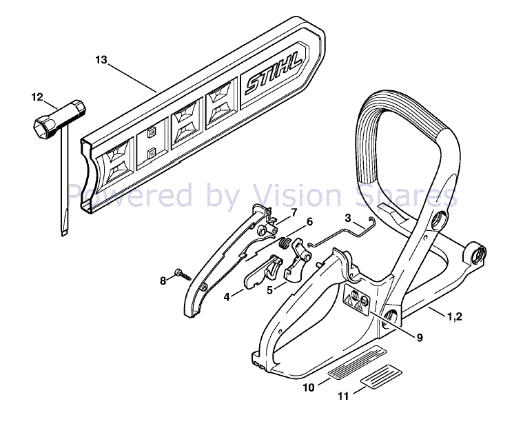 stihl ms210 parts diagram