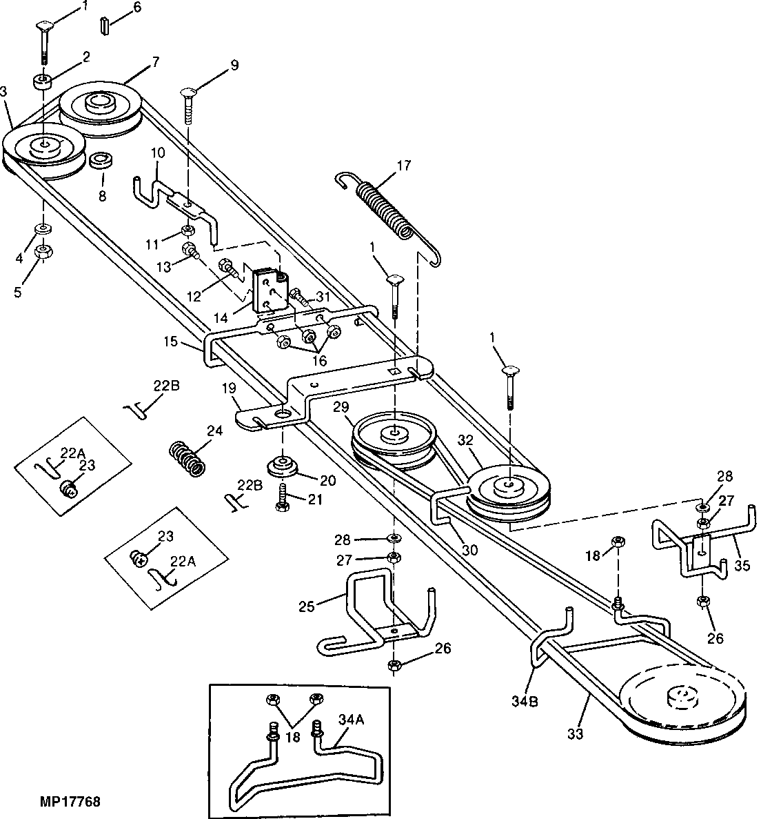 stx38 belt diagram