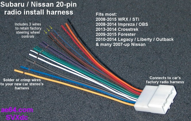 subaru crosstrek radio wiring diagram