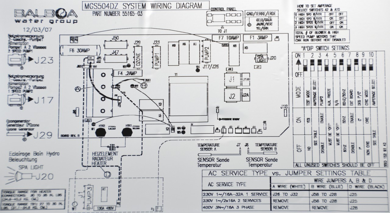 sundance spa circuit board diagram