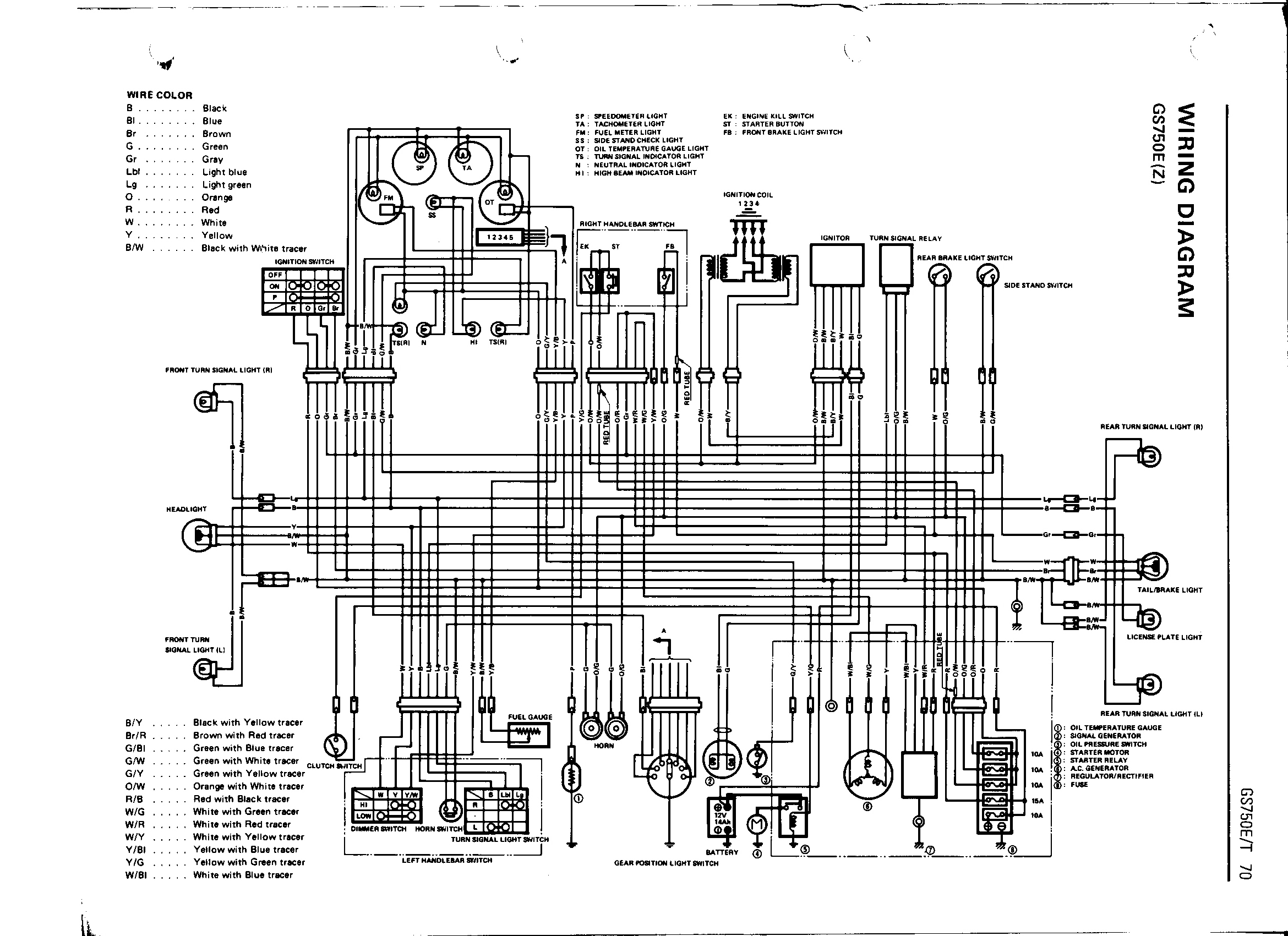 suzuki gs850l wiring diagram