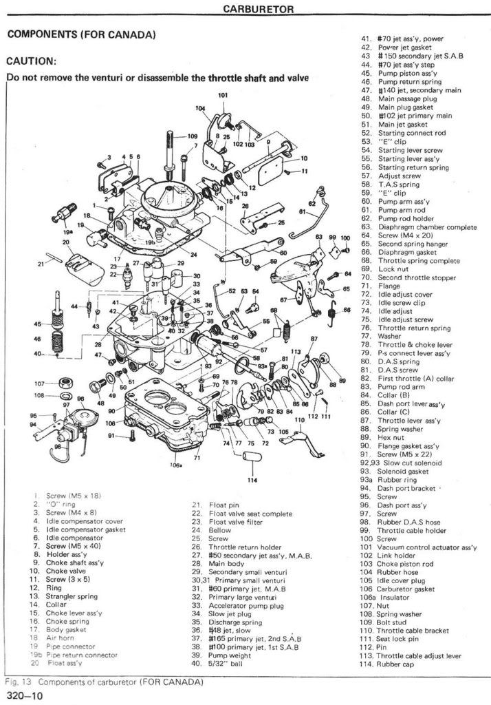 suzuki samurai carburetor diagram