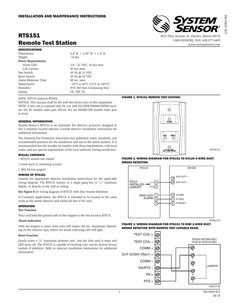 system sensor d4100 wiring diagram