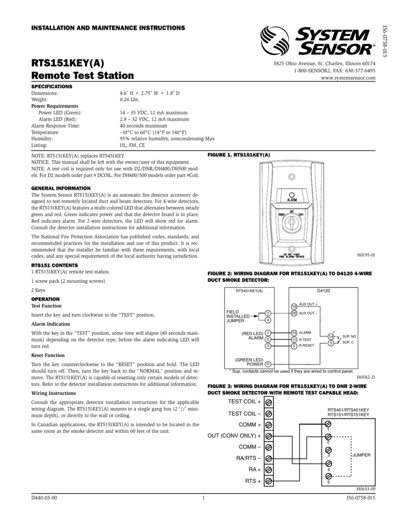 system sensor d4100 wiring diagram