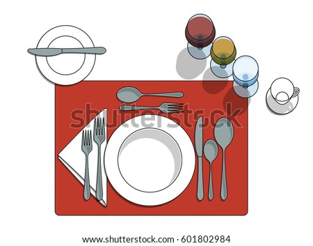 table setting diagram placemat