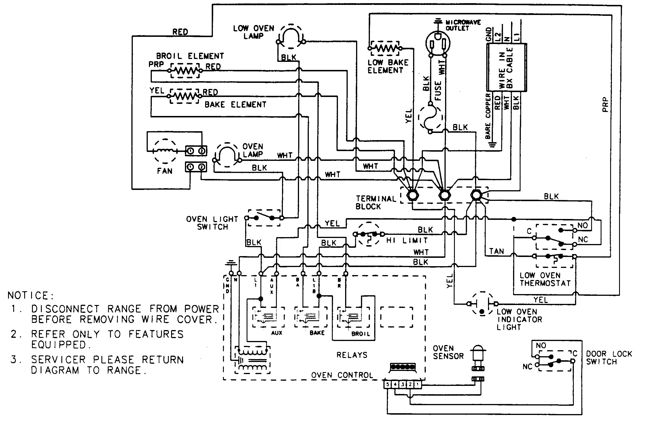 tappan double gas oven wiring diagram