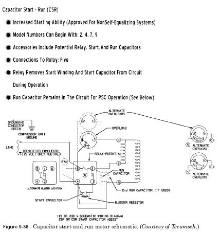 tecumseh capacitance crankcase heater wiring diagram