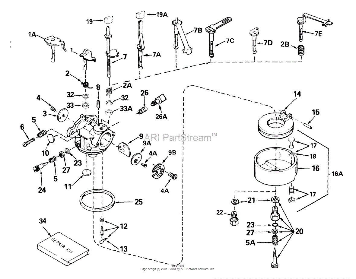 tecumseh hsk600 carburetor diagram