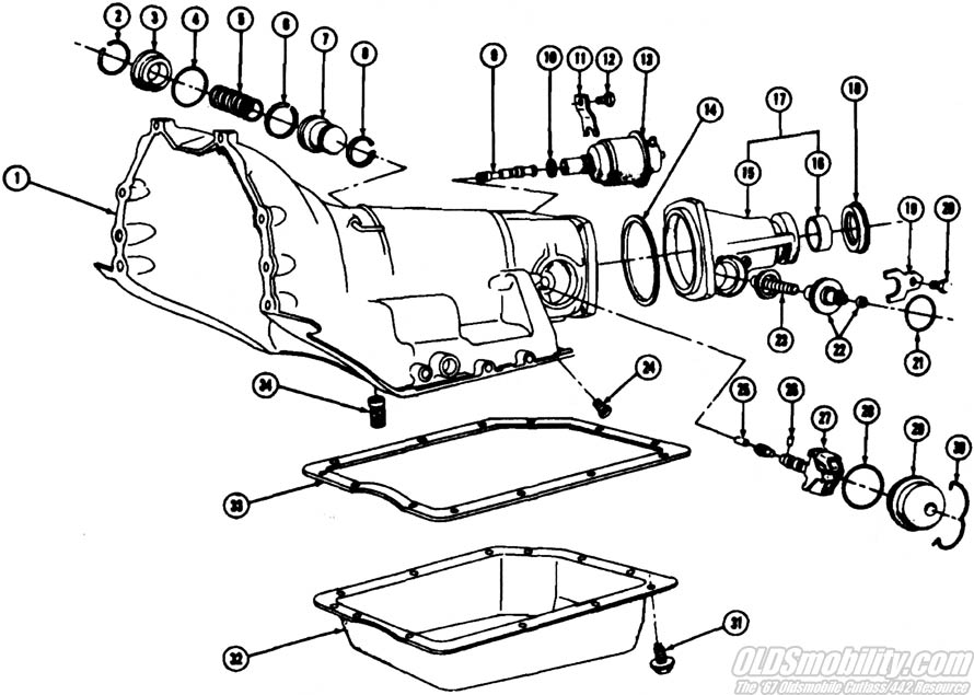 th350 transmission parts diagram