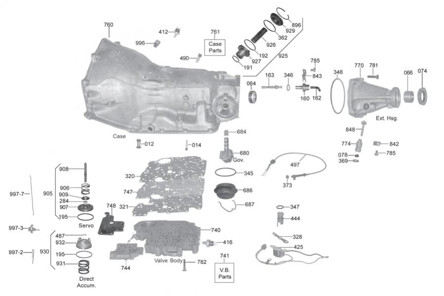 th350 valve body diagram