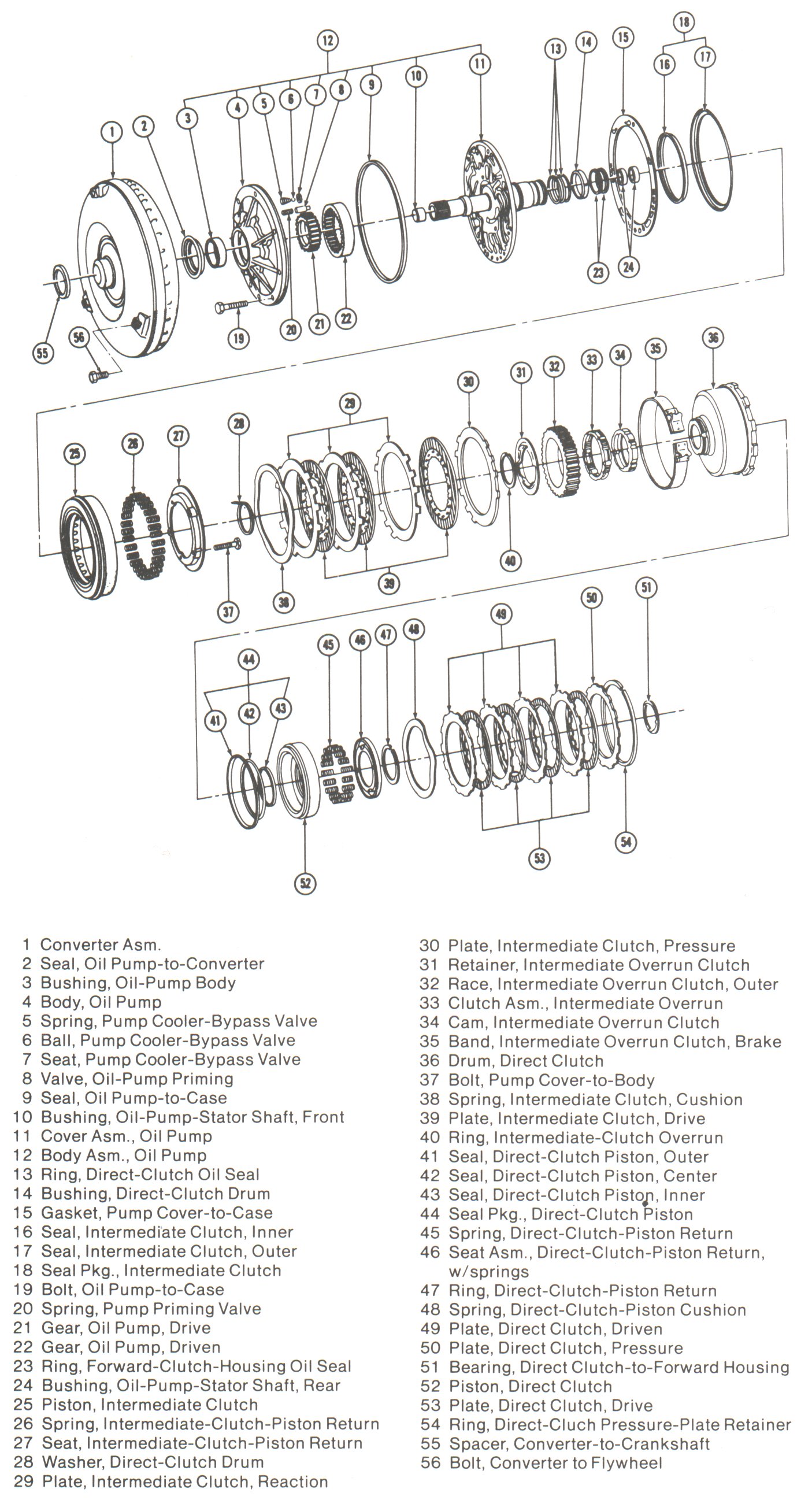 th400 transmission parts diagram
