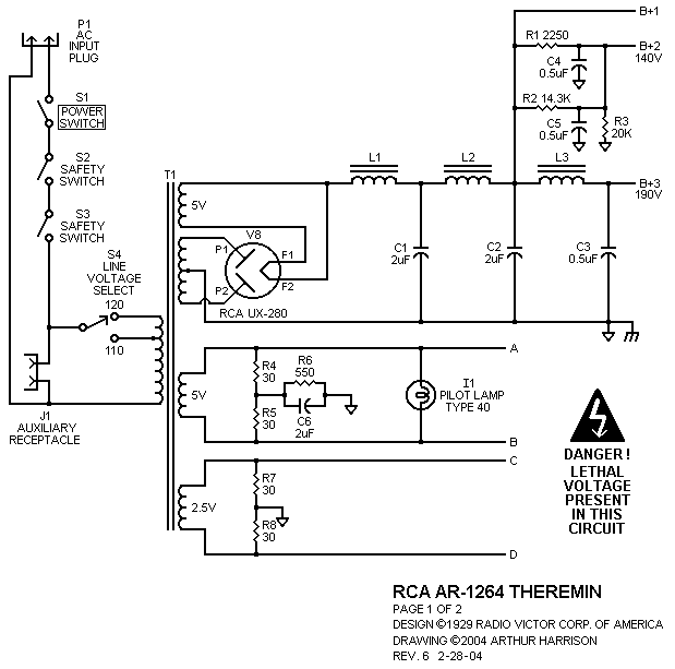 theremin circuit diagram