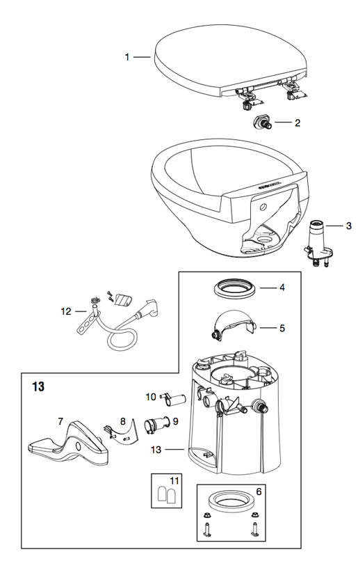 thetford aqua magic iv parts diagram