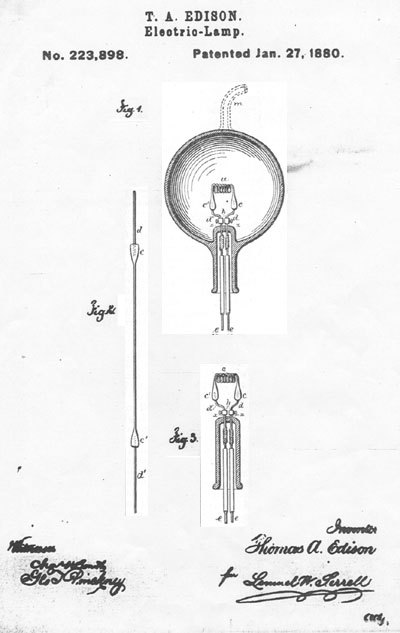 thomas edison light bulb diagram