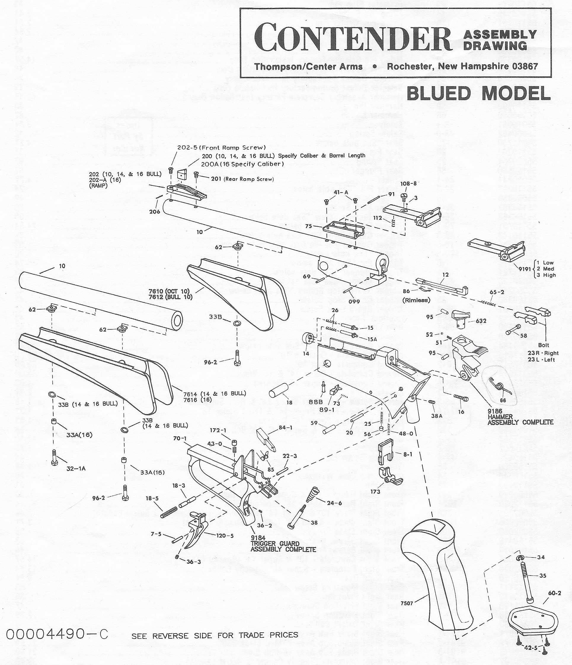 thompson contender parts diagram