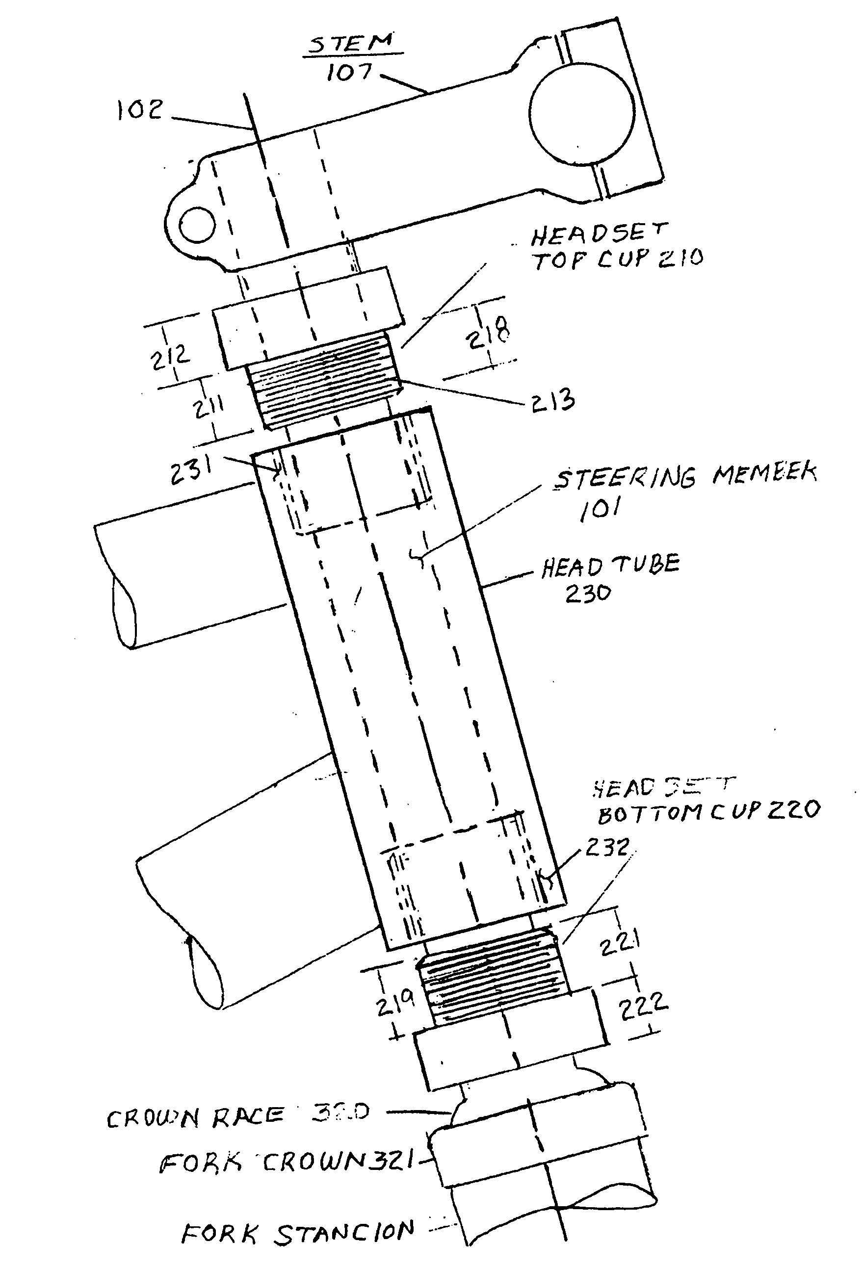 threaded headset diagram