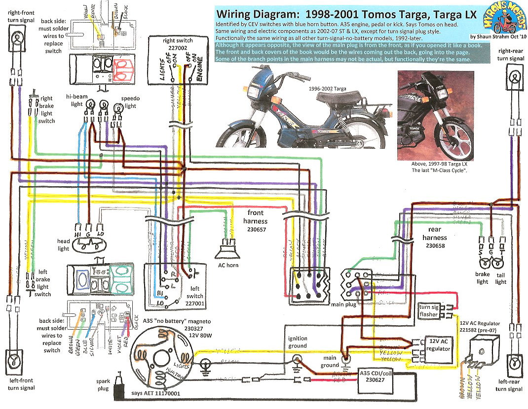 tomos a35 wiring diagram