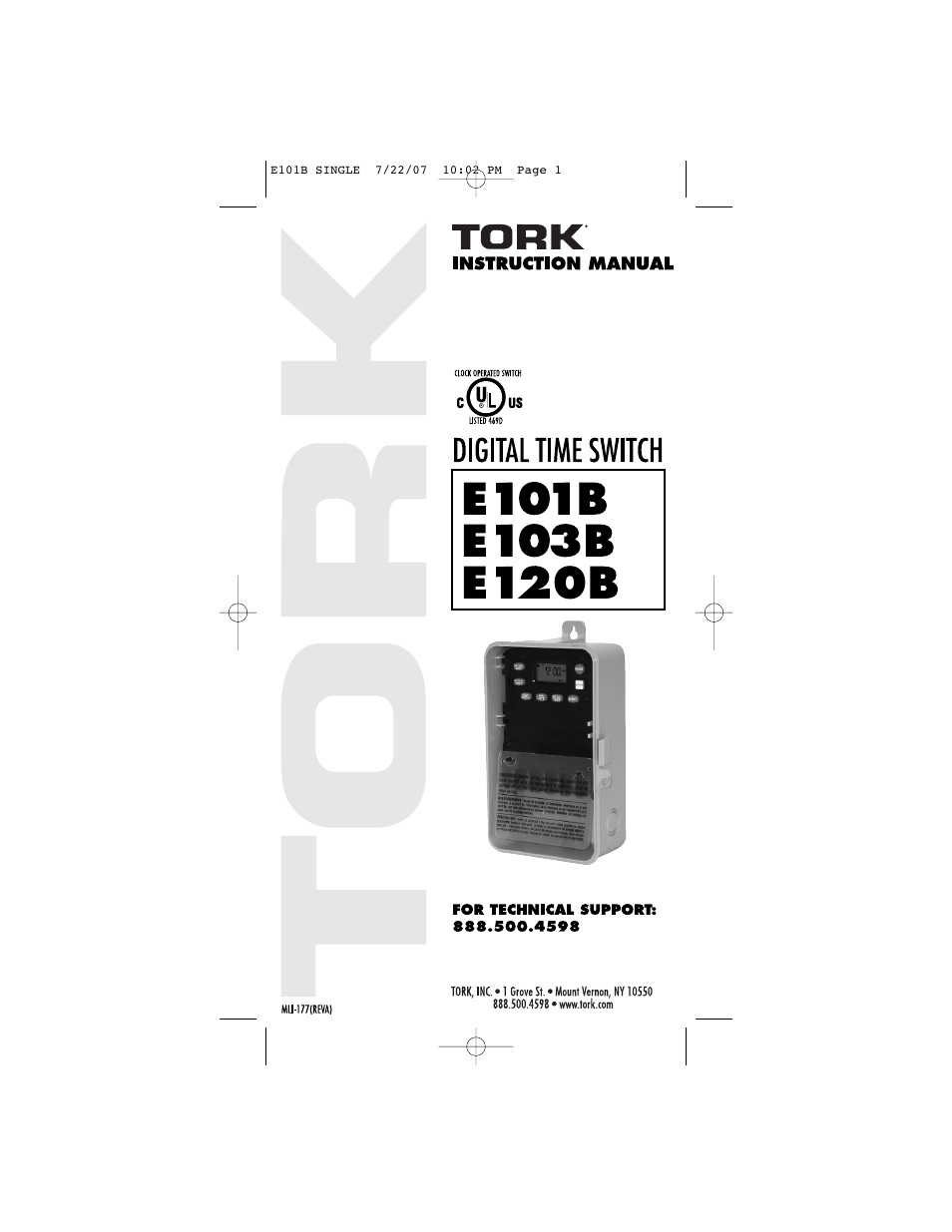 tork e103b wiring diagram