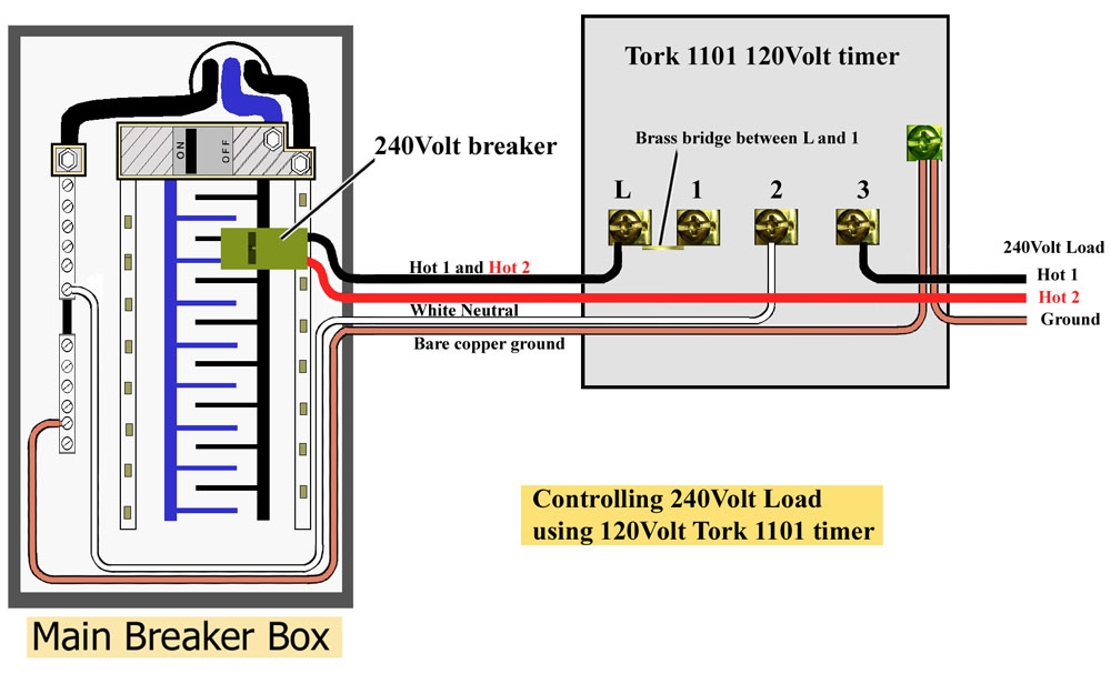 tork time clock wiring diagram