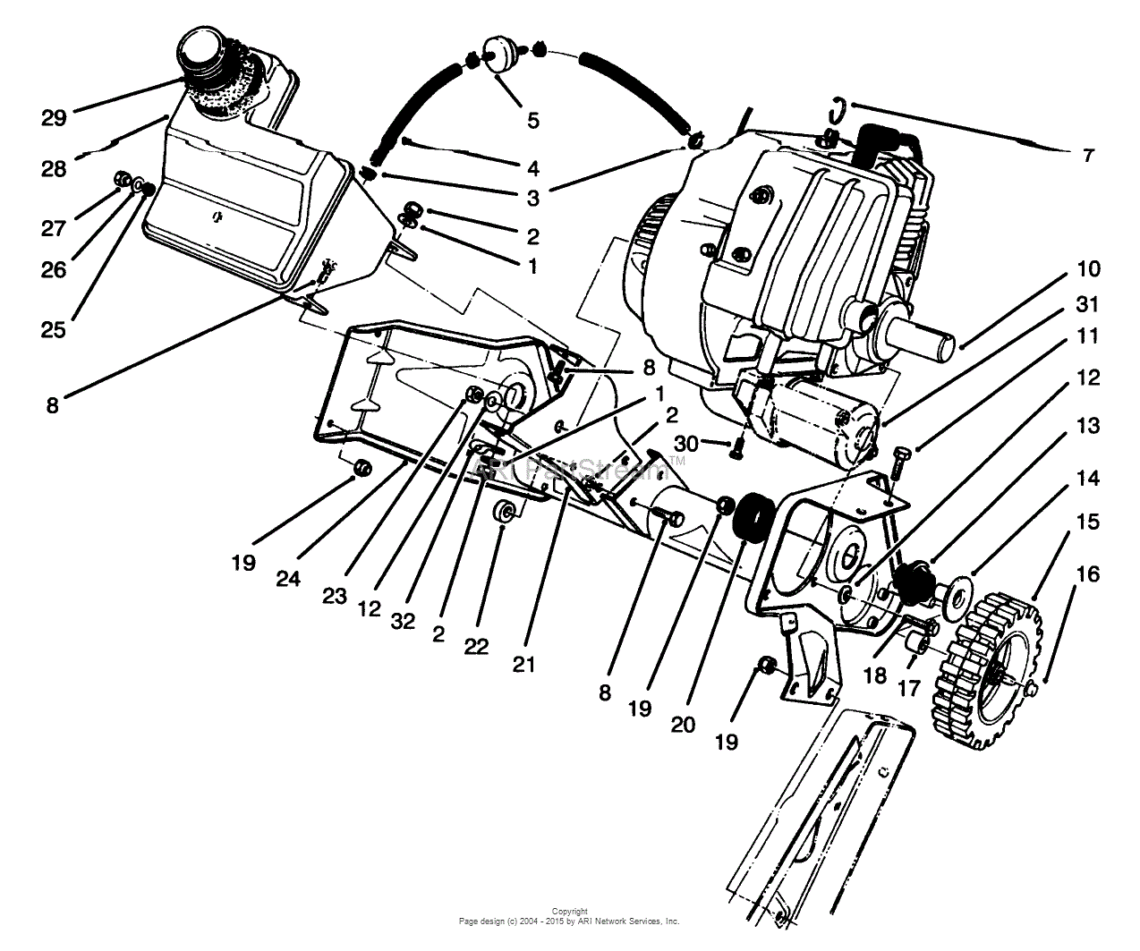 toro ccr 2000 parts diagram