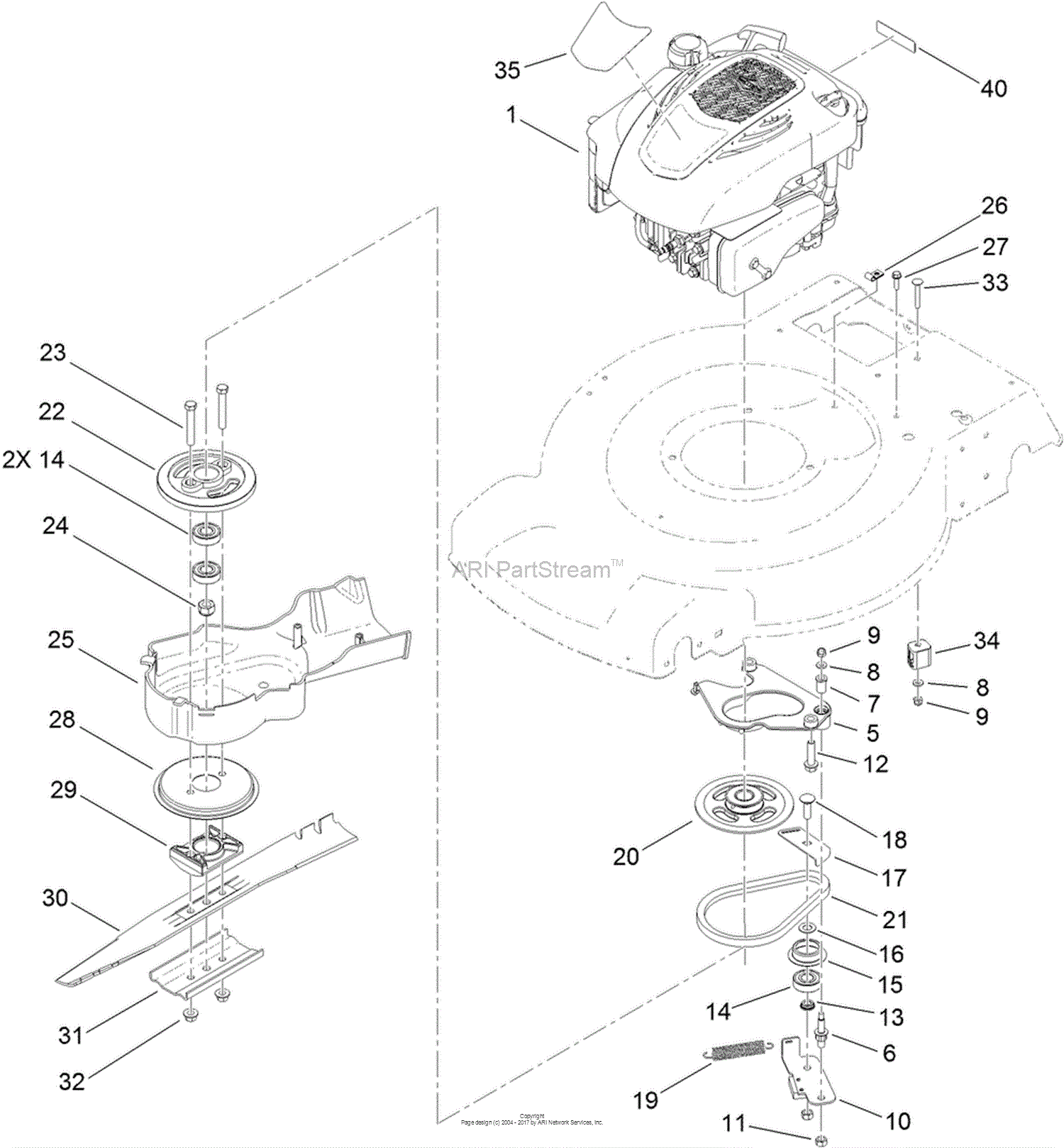 toro recycler 22 parts diagram