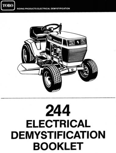 Toro Wheel Horse 244 H Wiring Diagram