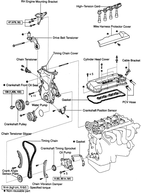 toyota 1mz fe engine diagram