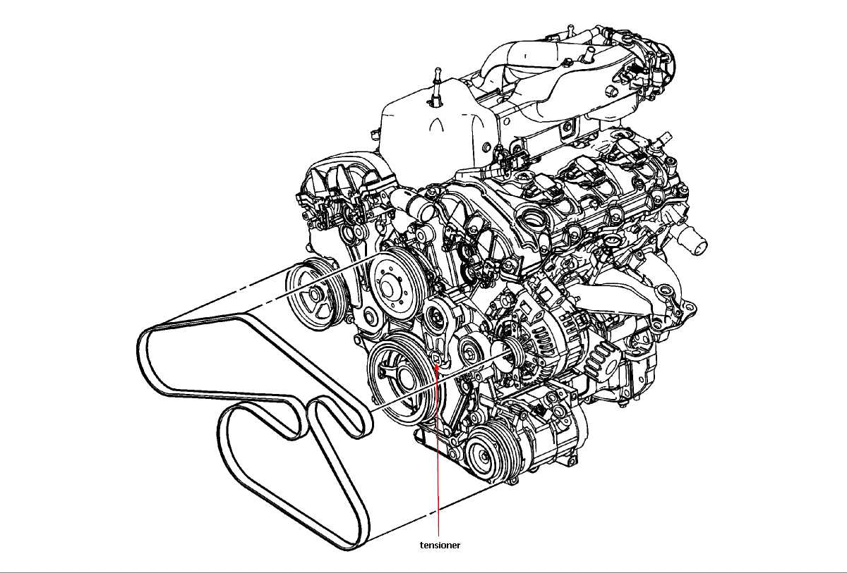 toyota matrix serpentine belt diagram