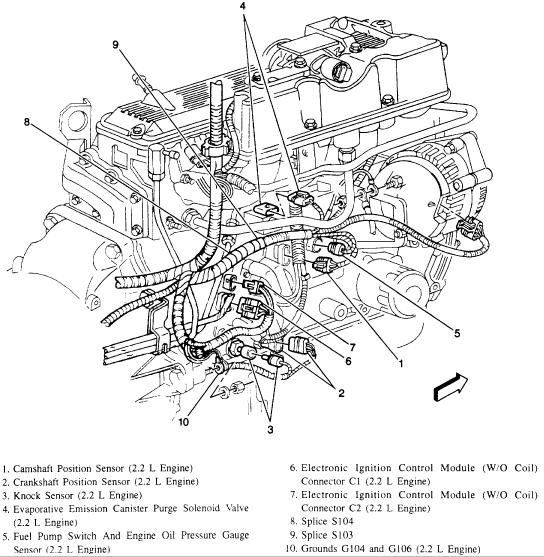 trailblazer camshaft position sensor wiring diagram to pcm