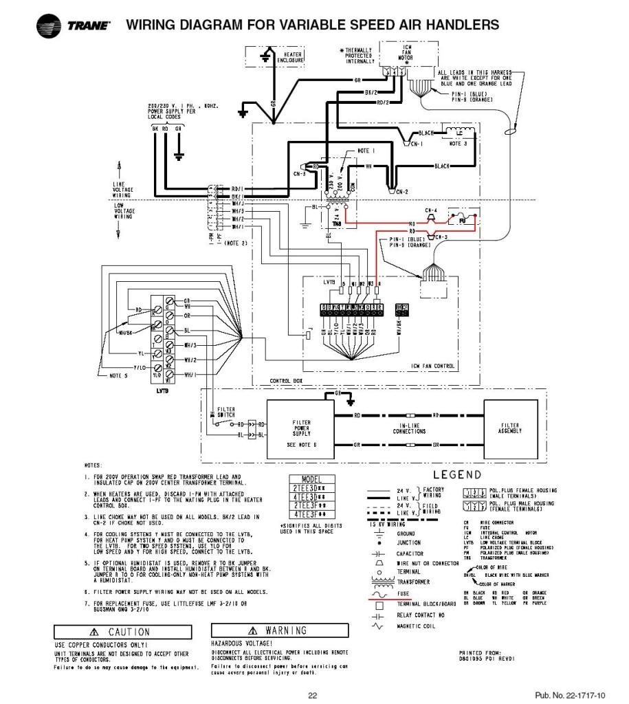 trane 6400 wiring diagram