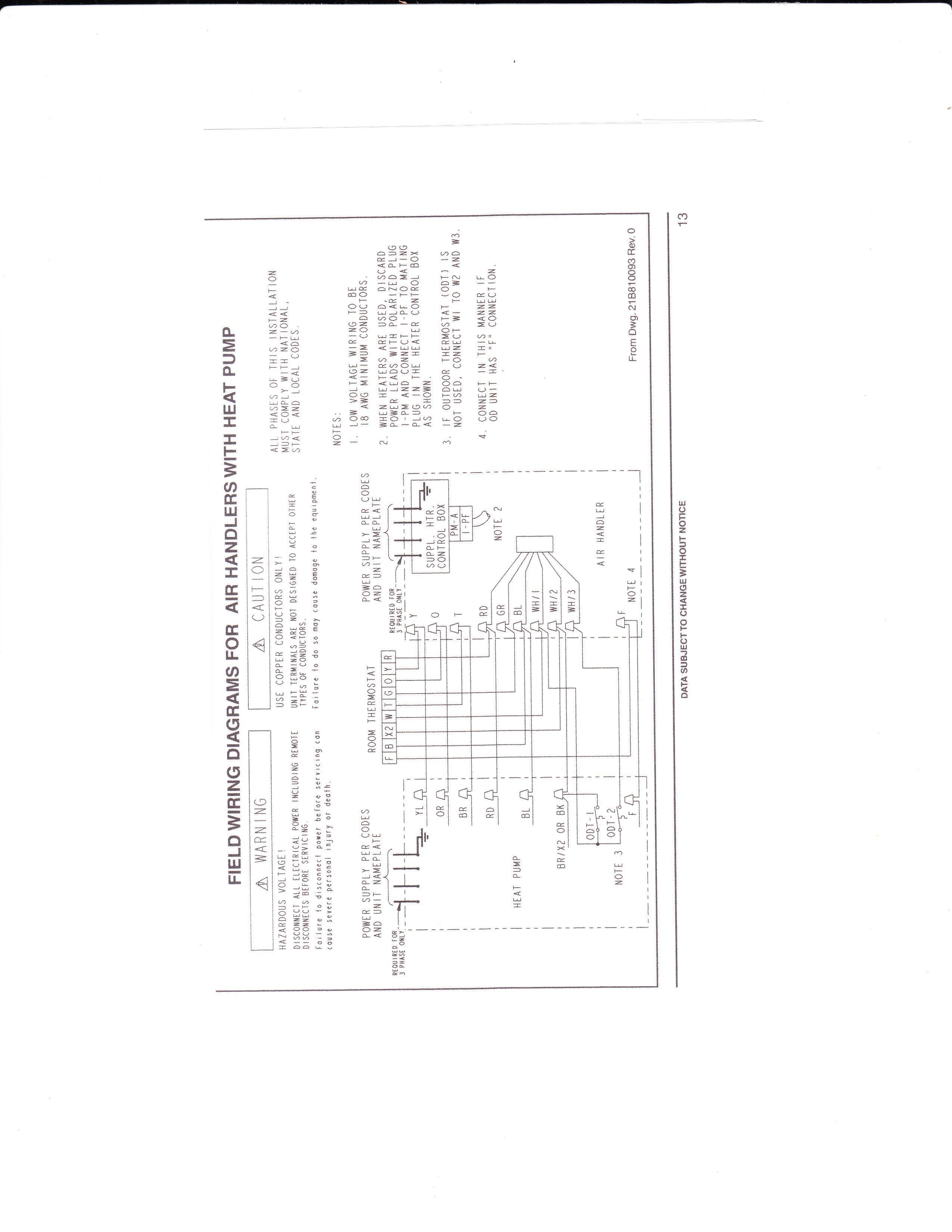 trane weathertron wiring diagram