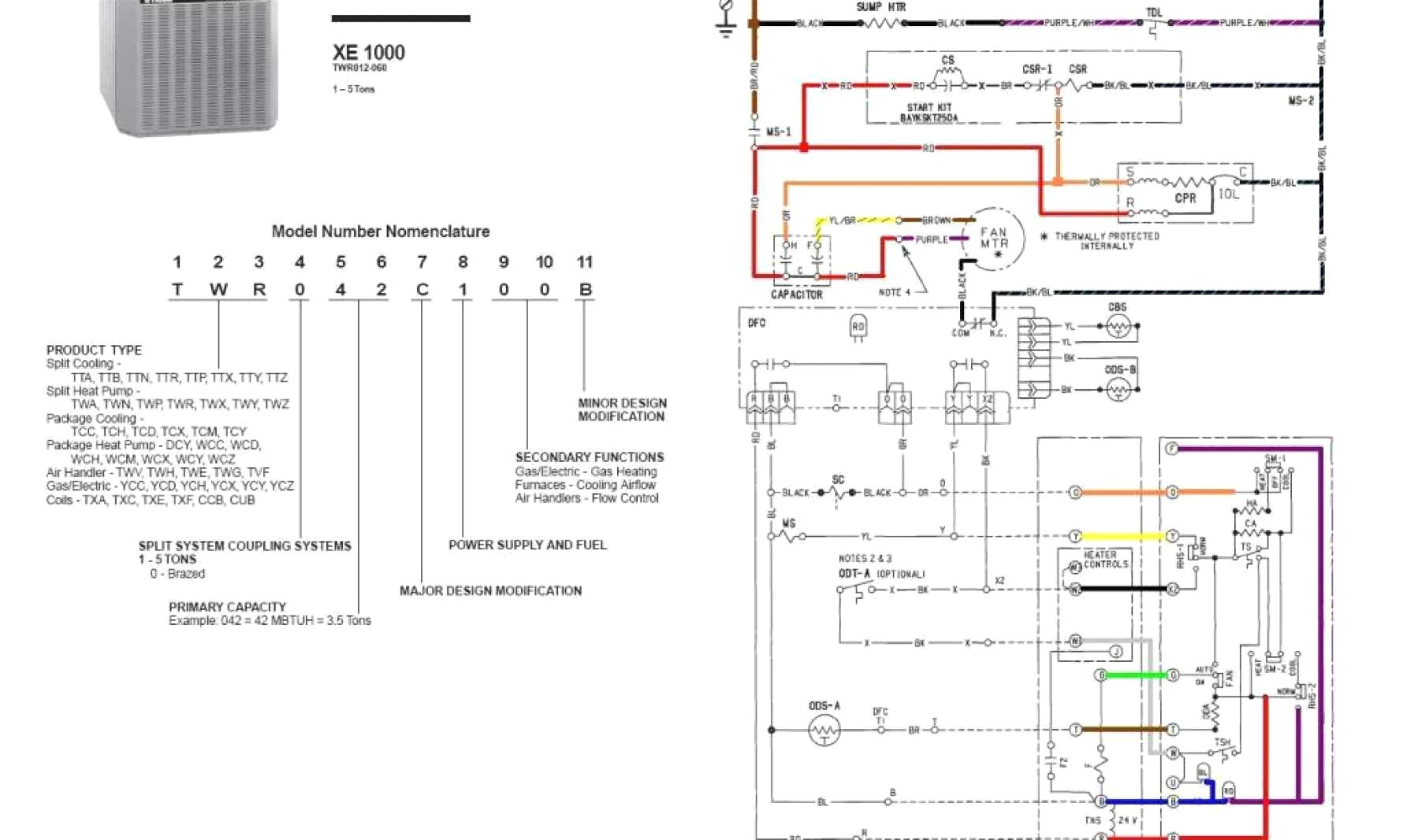 trane xr12 capacitor wiring diagram